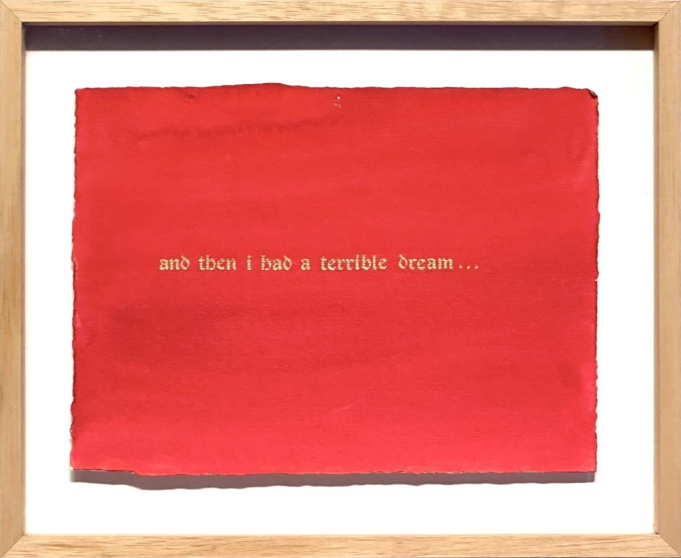 And the I had a terrible dream (red) - Nedko Solakov 