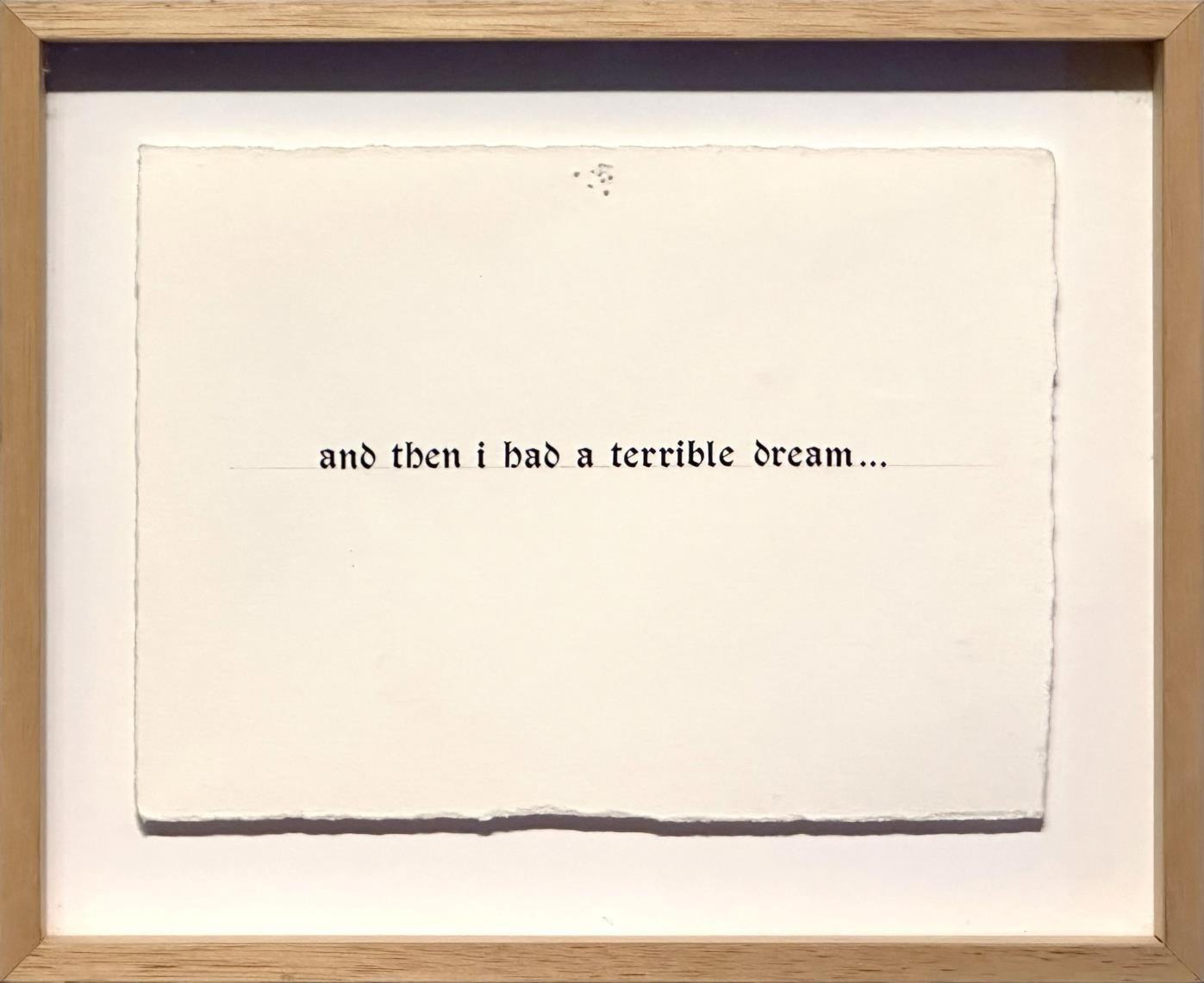 And the I had a terrible dream (white) - Nedko Solakov 